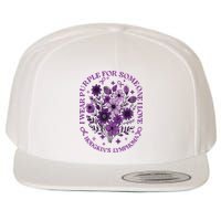 Hodgkin‘S Lymphoma Awareness Wildflower I Wear Purple For Hodgkin‘S Wool Snapback Cap