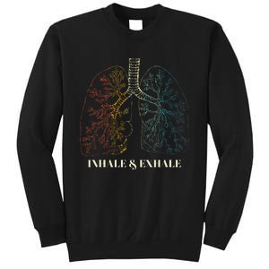 Human Lungs Anatomy Inhale Oxygen And Exhale Carbon Dioxide Sweatshirt