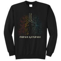 Human Lungs Anatomy Inhale Oxygen And Exhale Carbon Dioxide Sweatshirt