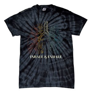 Human Lungs Anatomy Inhale Oxygen And Exhale Carbon Dioxide Tie-Dye T-Shirt