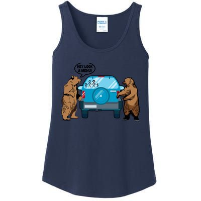 Hey Look Au Funny Camping Camper Hiking Bear Outdoor Ladies Essential Tank