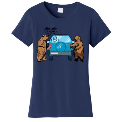 Hey Look Au Funny Camping Camper Hiking Bear Outdoor Women's T-Shirt