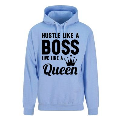 Hustle Like A Boss Live Like A Queen Gift Wife Mom Boss Gift Unisex Surf Hoodie