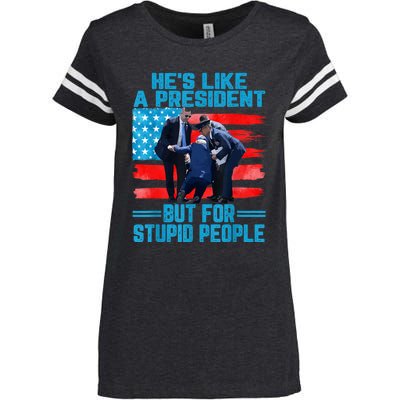 Hes Like A President But For Stupid People Biden Falling Enza Ladies Jersey Football T-Shirt