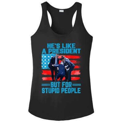 Hes Like A President But For Stupid People Biden Falling Ladies PosiCharge Competitor Racerback Tank