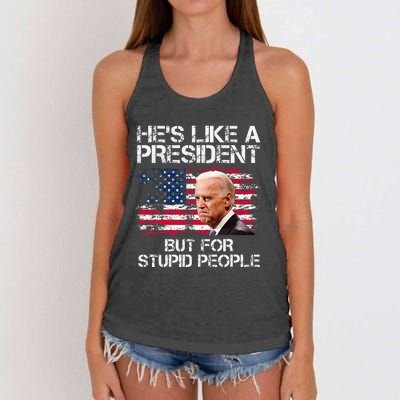 He’S Like A President But For Stupid People Women's Knotted Racerback Tank