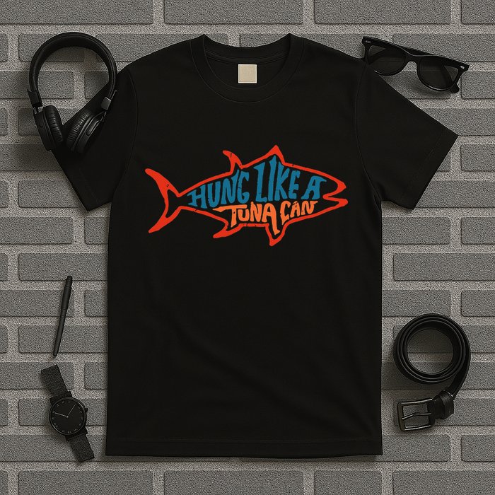 Hung Like A Tuna Can Funny Retro T-Shirt