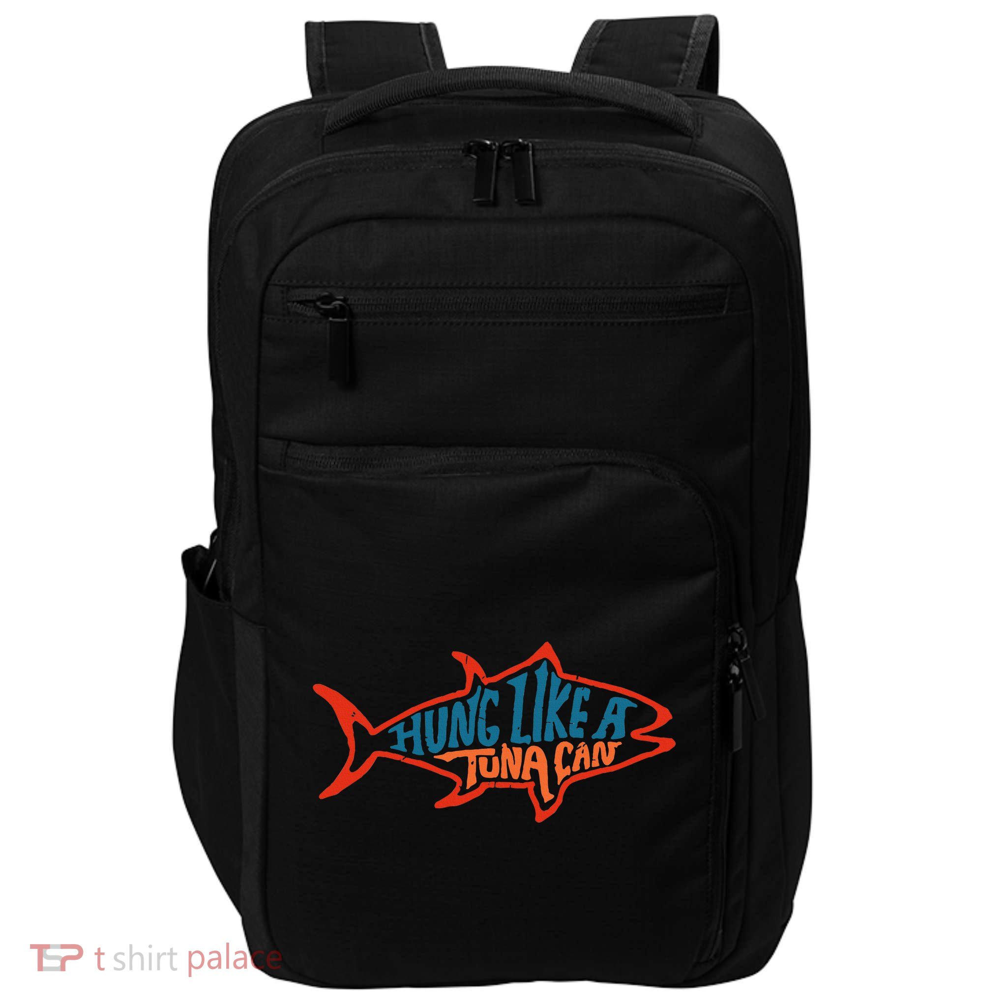 Hung Like A Tuna Can Funny Retro Impact Tech Backpack