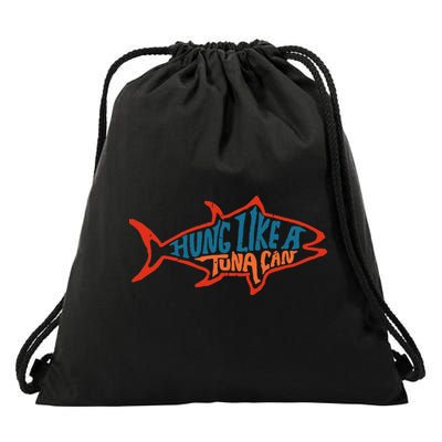 Hung Like A Tuna Can Funny Retro Drawstring Bag