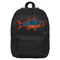 Hung Like A Tuna Can Funny Retro 16 in Basic Backpack
