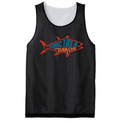 Hung Like A Tuna Can Funny Retro Mesh Reversible Basketball Jersey Tank