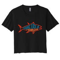 Hung Like A Tuna Can Funny Retro Crop Top