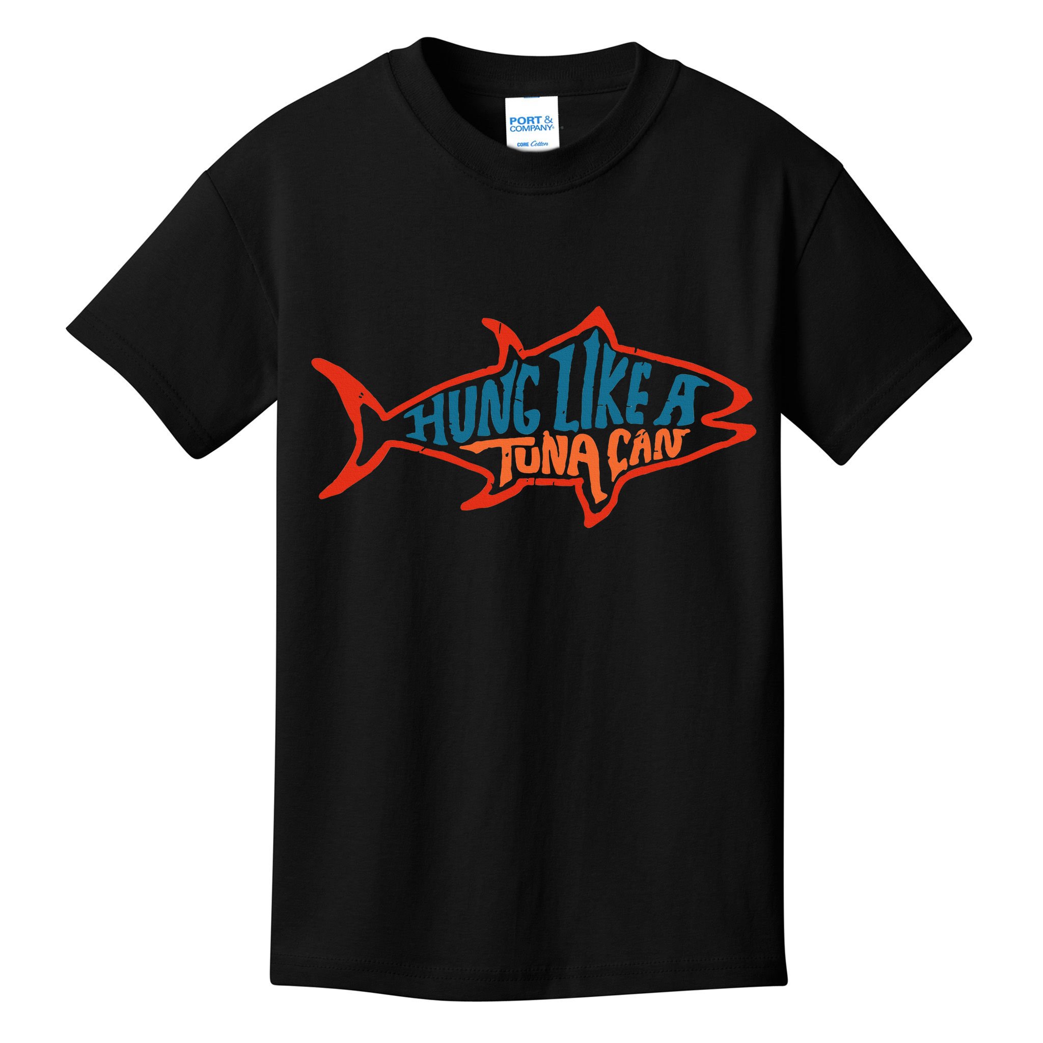 Hung Like A Tuna Can Funny Retro Kids T-Shirt