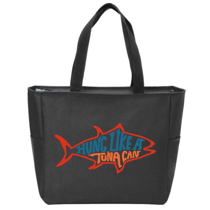 Hung Like A Tuna Can Funny Retro Zip Tote Bag