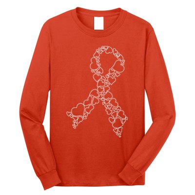 Heart Leukemia Awareness Month We Wear Orange Hope Support Long Sleeve Shirt
