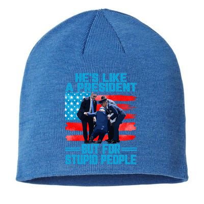 Hes Like A President But For Stupid People Biden Falling Sustainable Beanie