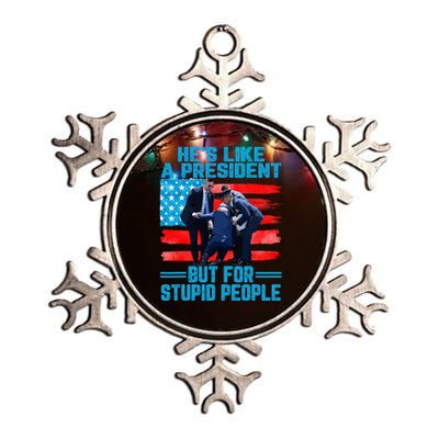 Hes Like A President But For Stupid People Biden Falling Metallic Star Ornament