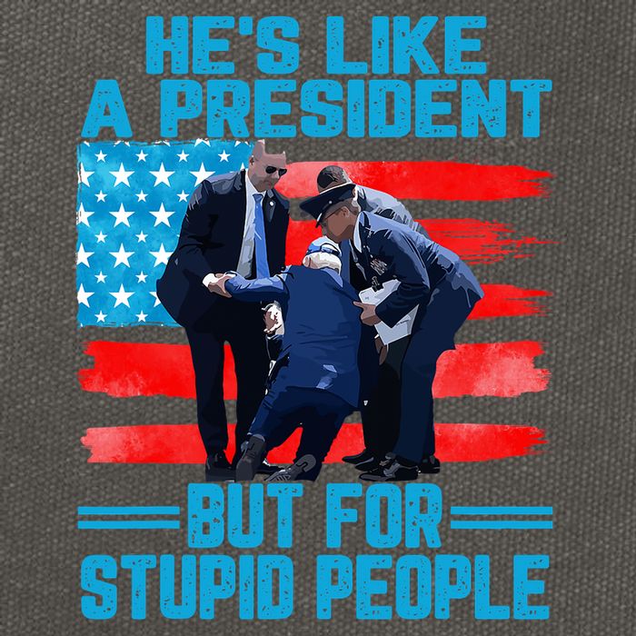 Hes Like A President But For Stupid People Biden Falling Cotton Canvas Backpack