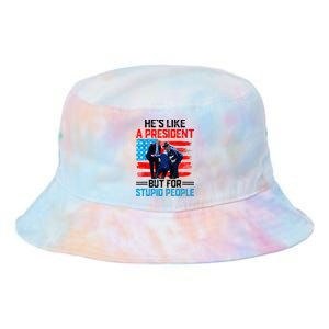 He's Like A President But For Stupid People Biden Falling Tie Dye Newport Bucket Hat