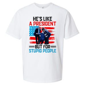 He's Like A President But For Stupid People Biden Falling Sueded Cloud Jersey T-Shirt