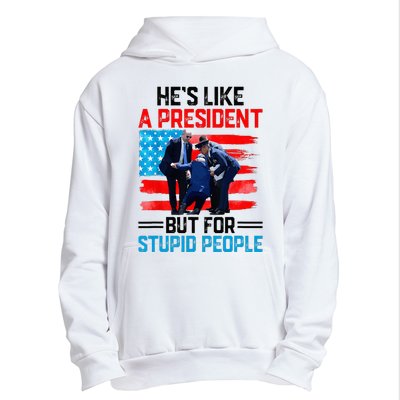 He's Like A President But For Stupid People Biden Falling Urban Pullover Hoodie