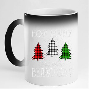 How Lovely Are Your Branches Merry Christmas Tree Xmas 11oz Black Color Changing Mug