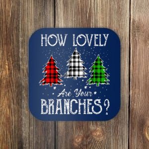 How Lovely Are Your Branches Merry Christmas Tree Xmas Coaster