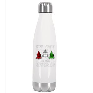 How Lovely Are Your Branches Merry Christmas Tree Xmas Stainless Steel Insulated Water Bottle