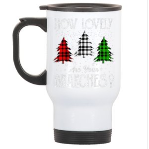 How Lovely Are Your Branches Merry Christmas Tree Xmas Stainless Steel Travel Mug