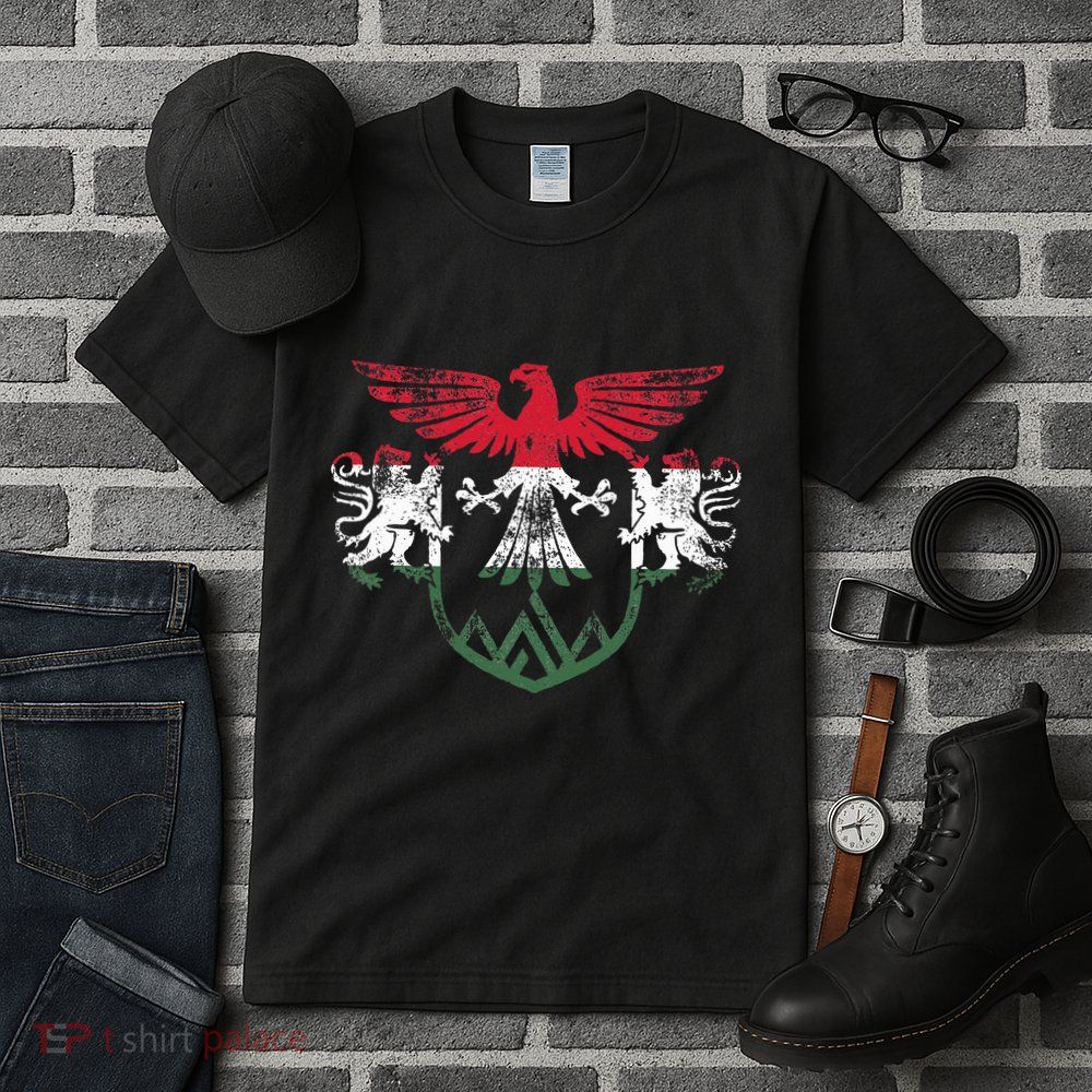 Hungary Lions And Eagle Symbol Hungarian Flag Tall T-Shirt