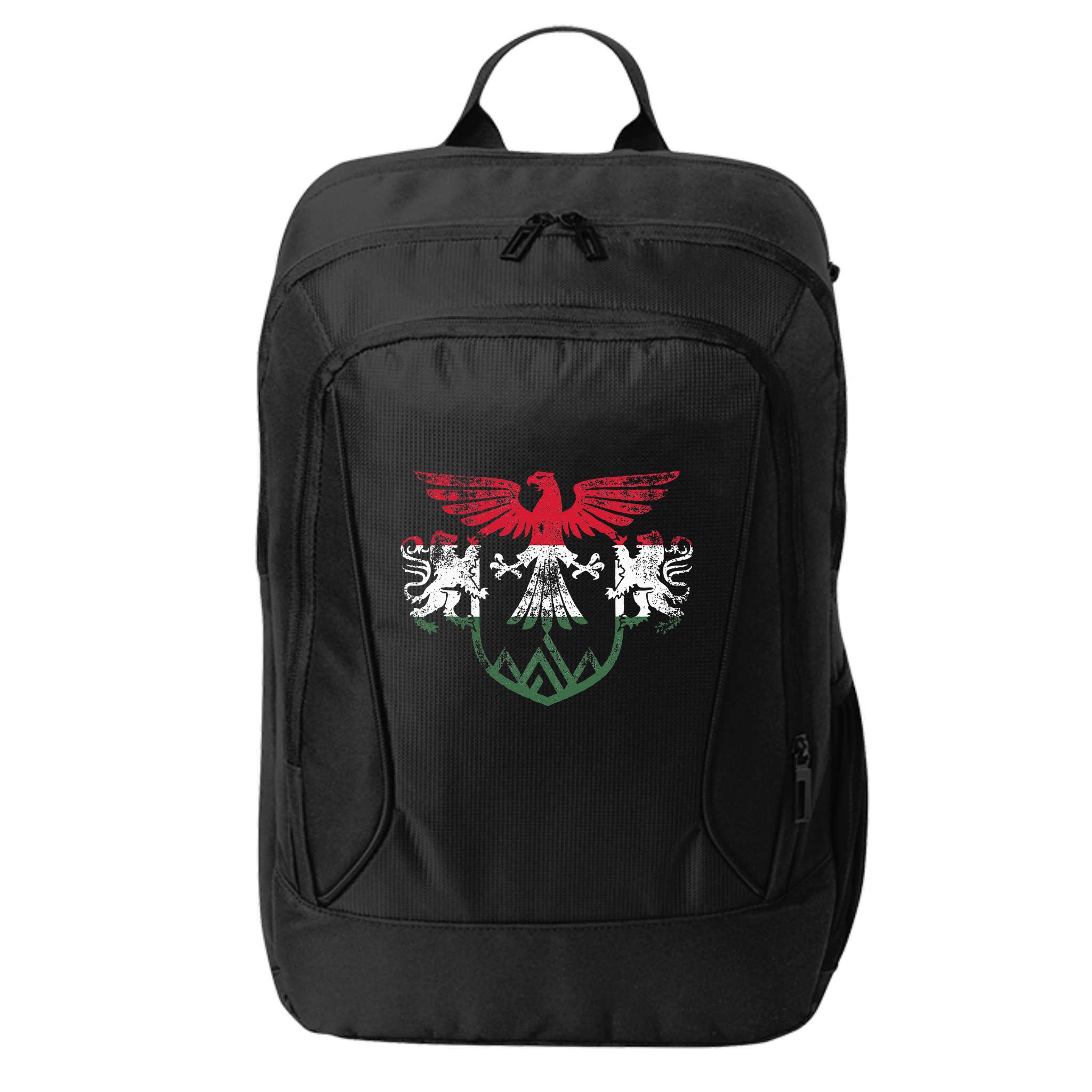 Hungary Lions And Eagle Symbol Hungarian Flag City Backpack