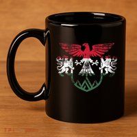Hungary Lions And Eagle Symbol Hungarian Flag 11oz C Handle Ceramic Mug