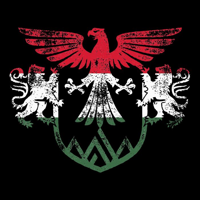 Hungary Lions And Eagle Symbol Hungarian Flag Magnet