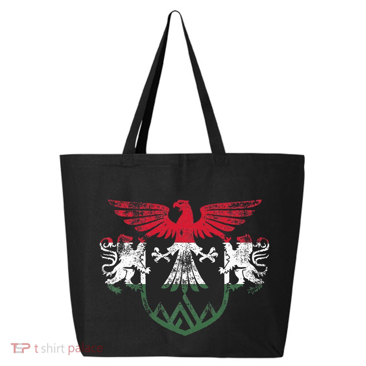 Hungary Lions And Eagle Symbol Hungarian Flag 25L Jumbo Tote