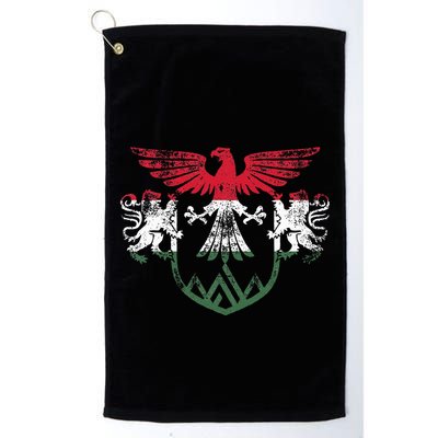 Hungary Lions And Eagle Symbol Hungarian Flag Golf Towel