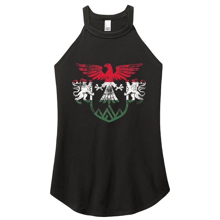 Hungary Lions And Eagle Symbol Hungarian Flag Women's Perfect Tri Rocker Tank