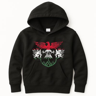 Hungary Lions And Eagle Symbol Hungarian Flag Kids Hoodie