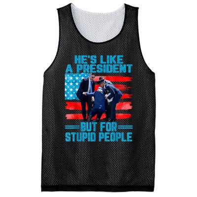 Hes Like A President But For Stupid People Biden Falling Mesh Reversible Basketball Jersey Tank