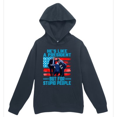 Hes Like A President But For Stupid People Biden Falling Urban Pullover Hoodie