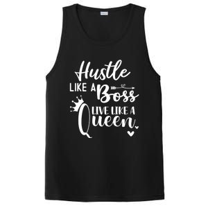 Hustle Like A Boss Live Like A Queen Gift Wife Mom Boss Cool Gift PosiCharge Competitor Tank