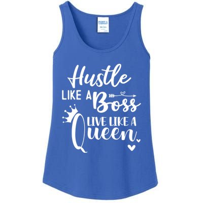 Hustle Like A Boss Live Like A Queen Gift Wife Mom Boss Cool Gift Ladies Essential Tank