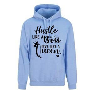 Hustle Like A Boss Live Like A Queen Gift Wife Mom Boss Cool Gift Unisex Surf Hoodie