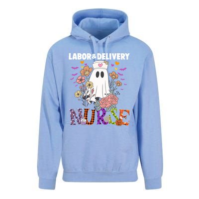 Halloween Labor And Delivery L And D Nurse Ghost Pumpkins Fall Gift Unisex Surf Hoodie