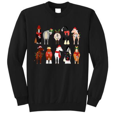 Horse Lover Animal Christmas Farm Animals Funny Horse Farmer Sweatshirt