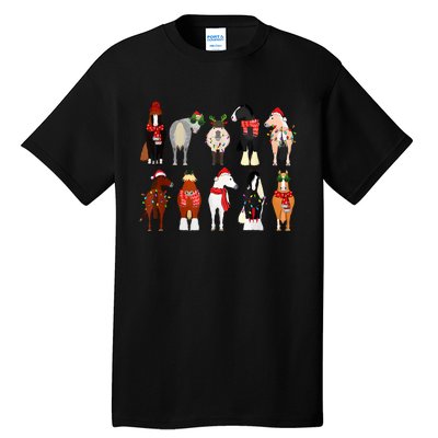 Horse Lover Animal Christmas Farm Animals Funny Horse Farmer Tall T-Shirt