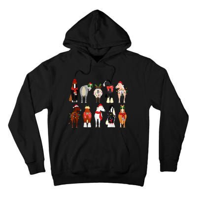 Horse Lover Animal Christmas Farm Animals Funny Horse Farmer Tall Hoodie