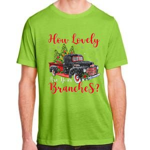 How Lovely Are Your Branches Car Xmas Red Truck Christmas Adult ChromaSoft Performance T-Shirt