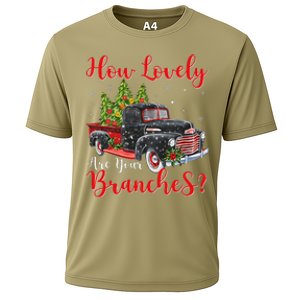 How Lovely Are Your Branches Car Xmas Red Truck Christmas Cooling Performance Crew T-Shirt