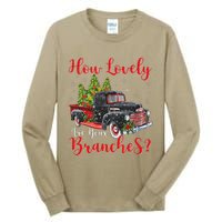 How Lovely Are Your Branches Car Xmas Red Truck Christmas Tall Long Sleeve T-Shirt