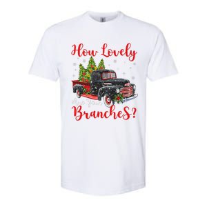 How Lovely Are Your Branches Car Xmas Red Truck Christmas Softstyle CVC T-Shirt